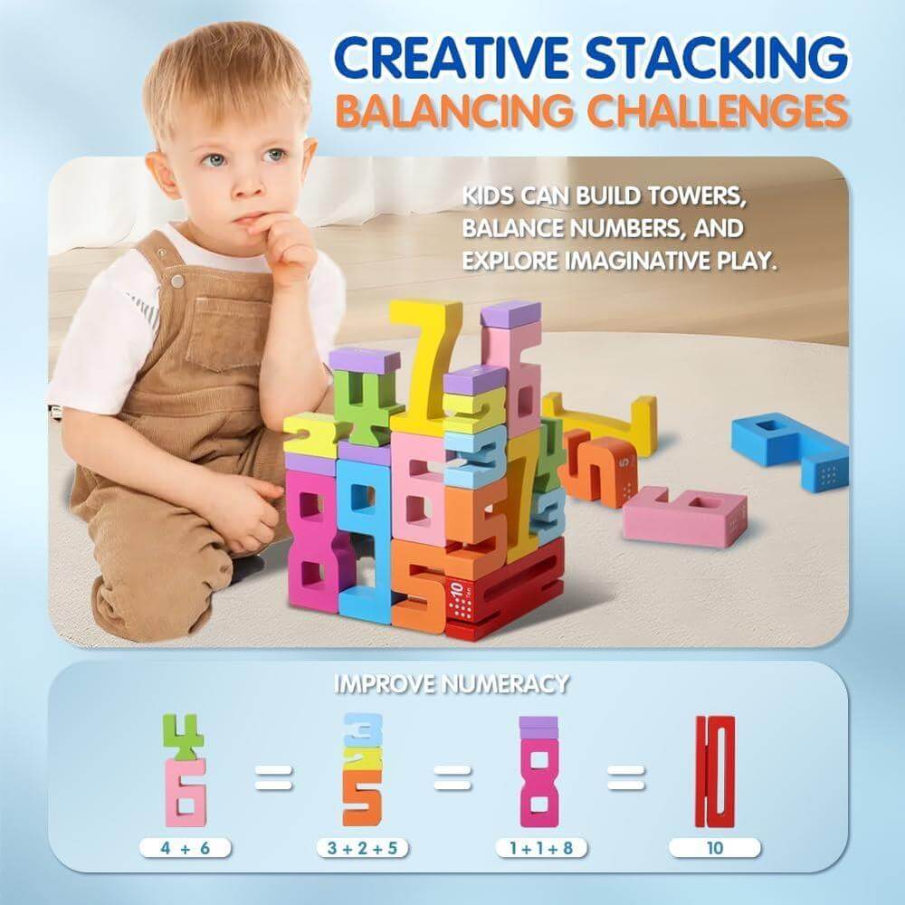 BrightBlocks - Montessori Wooden Number Toy