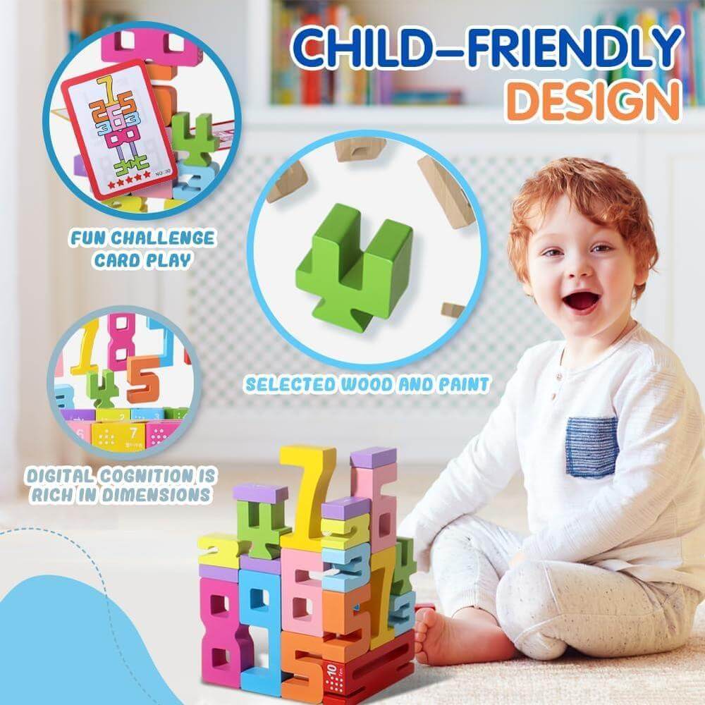 BrightBlocks - Montessori Wooden Number Toy