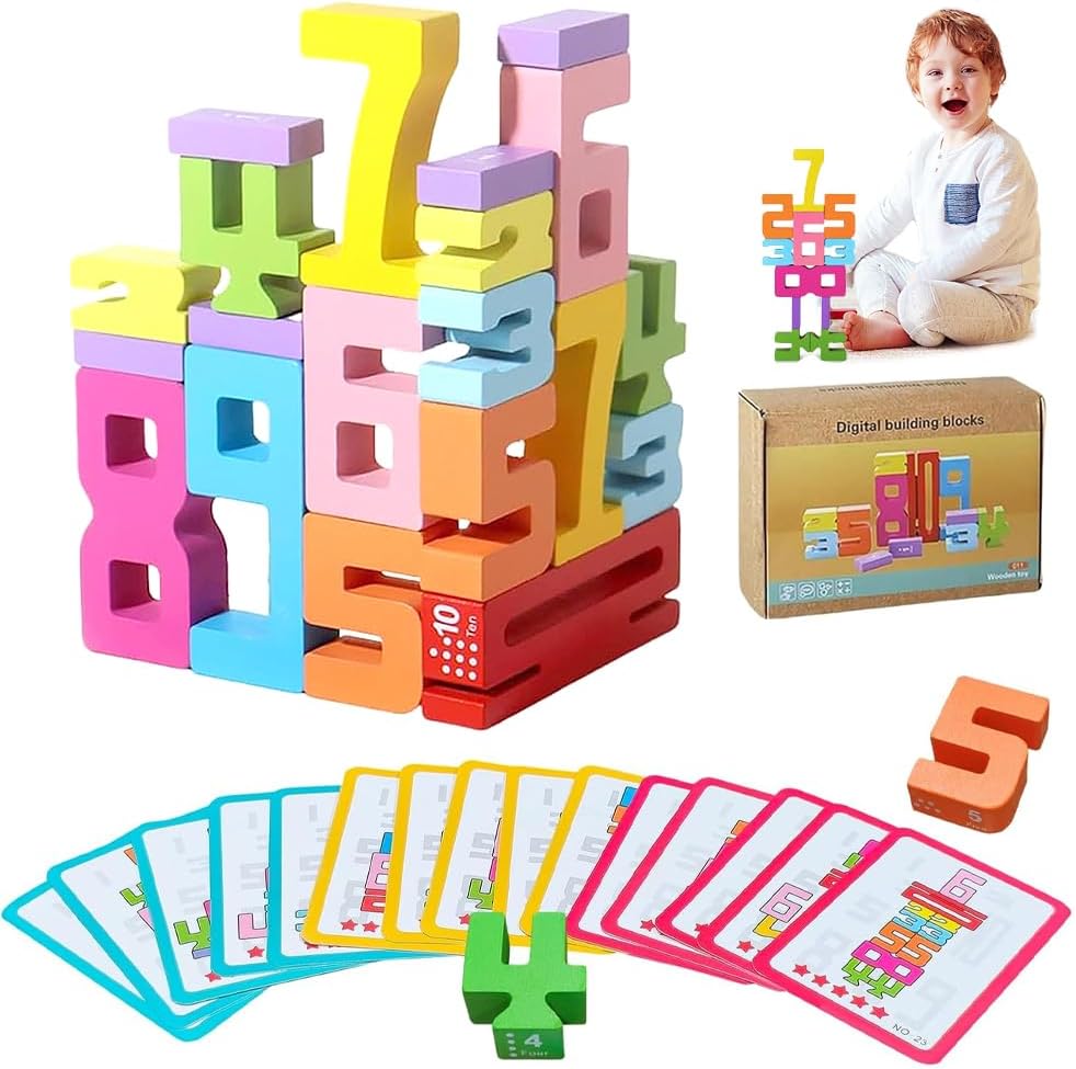 BrightBlocks™ - Montessori Wooden Number Toy