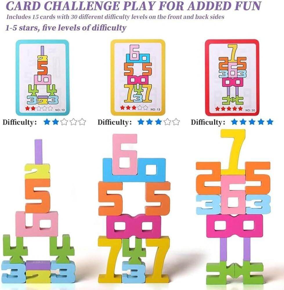 BrightBlocks - Montessori Wooden Number Toy