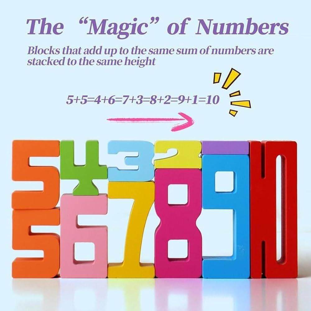 BrightBlocks - Montessori Wooden Number Toy