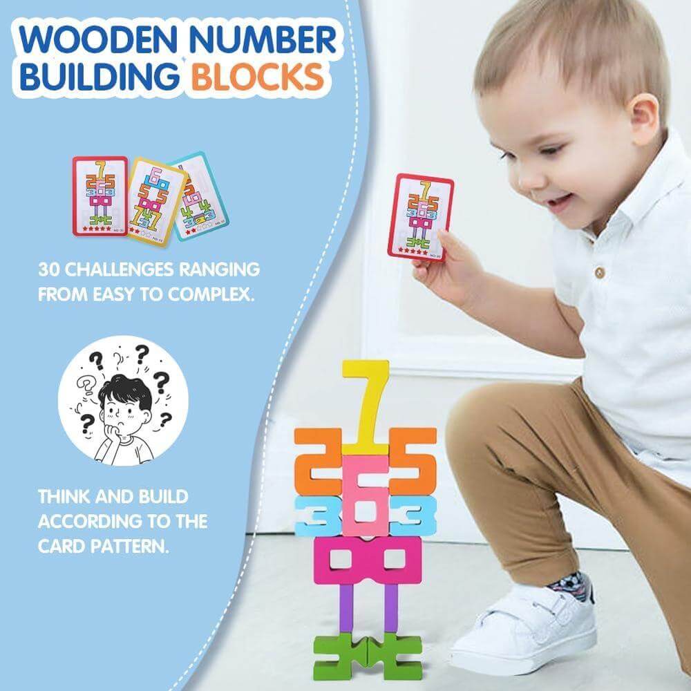 BrightBlocks - Montessori Wooden Number Toy