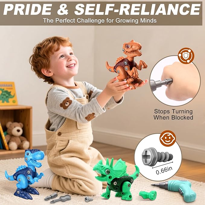 Brightblocks® Dinosaur STEM Toy Set for Kids