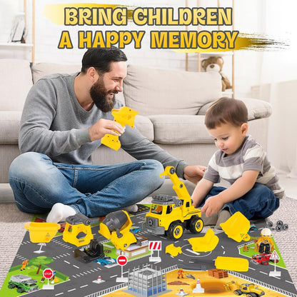 BuildMasters 4-in-1 Construction Truck Set