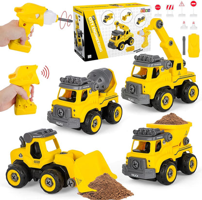 BuildMasters 4-in-1 Construction Truck Set