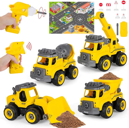 BuildMasters 4-in-1 Construction Truck Set