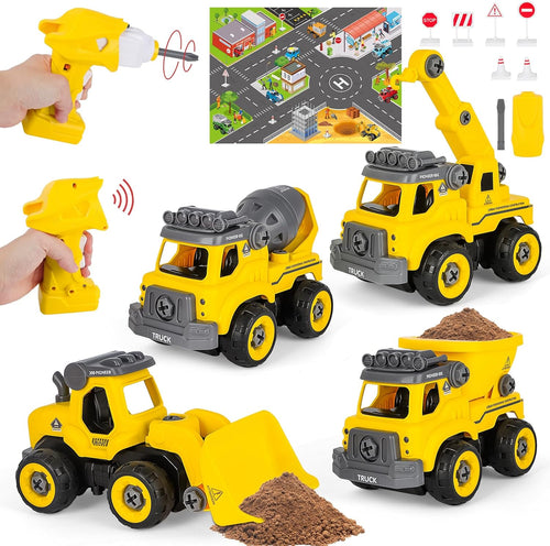 BuildMasters 4-in-1 Construction Truck Set
