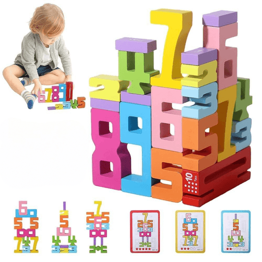 BrightBlocks - Montessori Wooden Number Toy